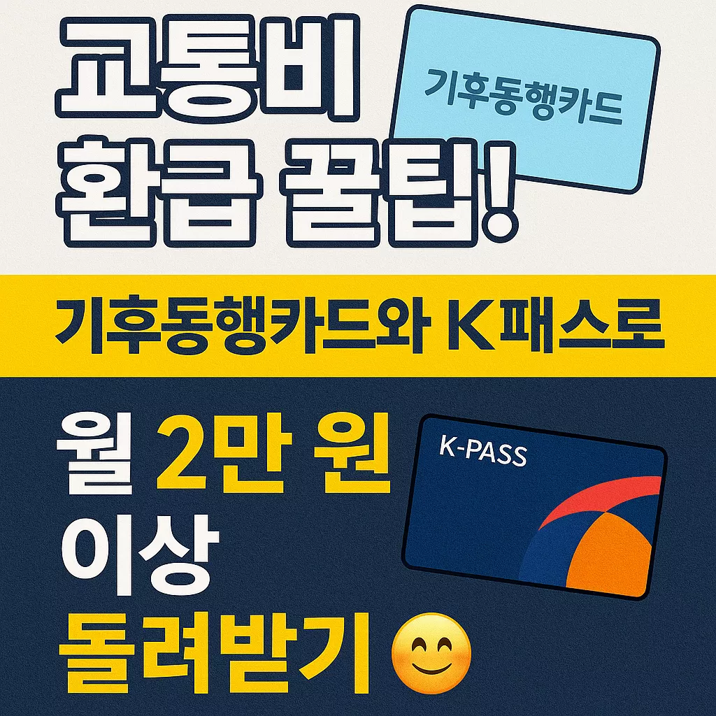 2025년 기후동행카드·K패스 교통비 환급 신청방법