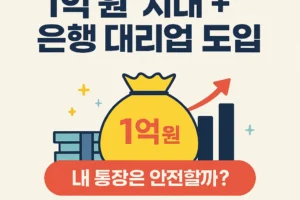 2025년 9월 대변화! 예금 보호 ‘1억 원’ 상향 & 은행 대리업 도입
